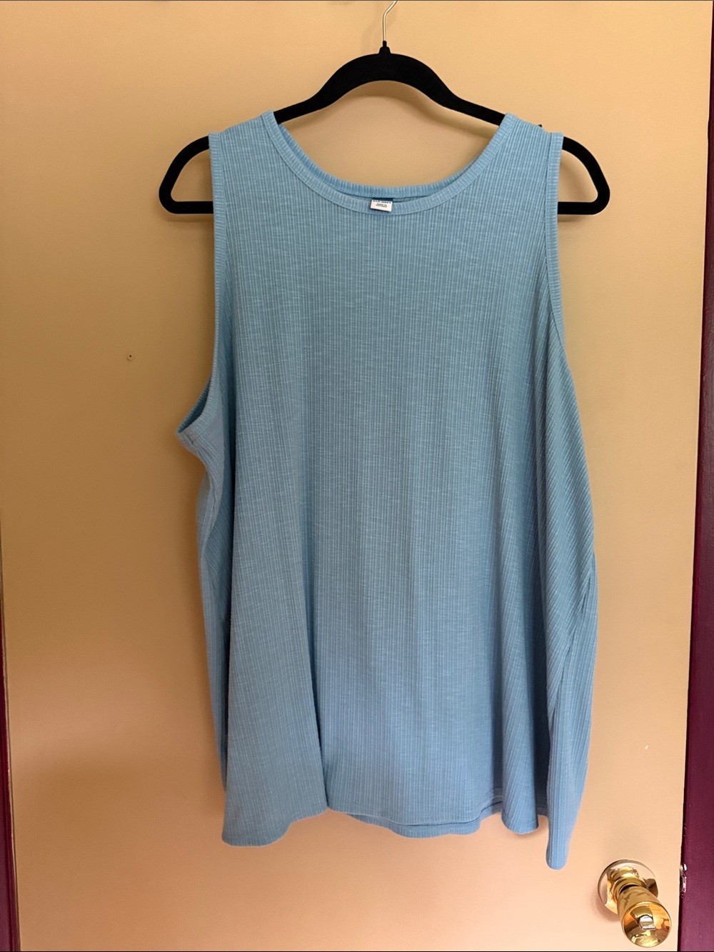 Old Navy Light Blue Ribbed Sleeveless Tank Top